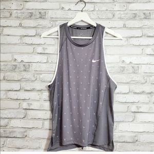 Gray Nike Dri-Fit running tank top